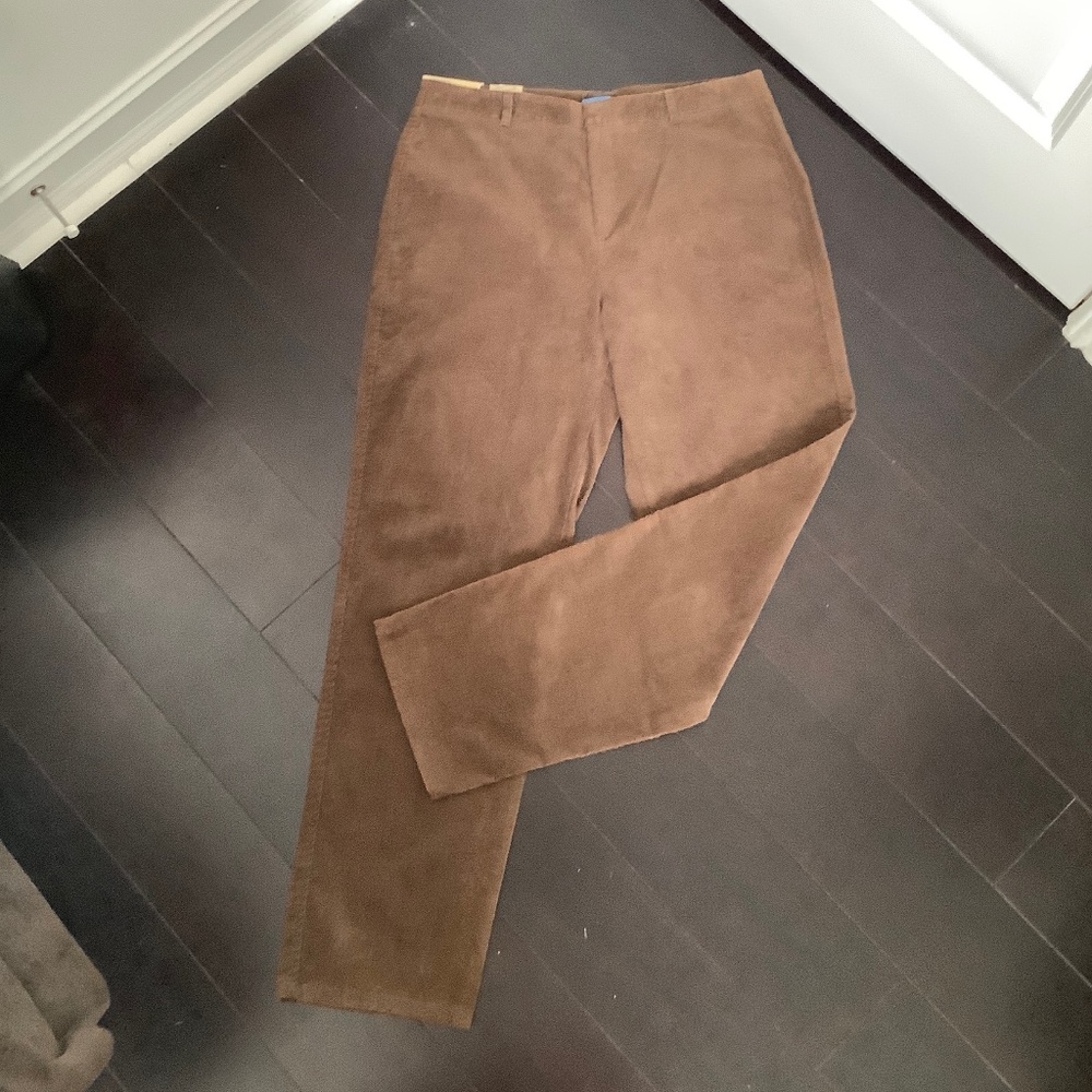 NWT Dockers Women Brown Corduroy Pants Size 14 Med, Favorite Fit